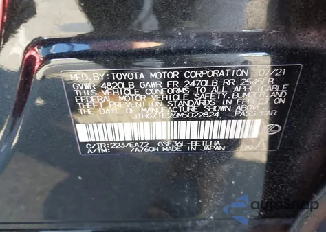 2021 Lexus Is 350 F Sport z USA, uszkodzony, nr VIN JTHGZ1E26M5022824